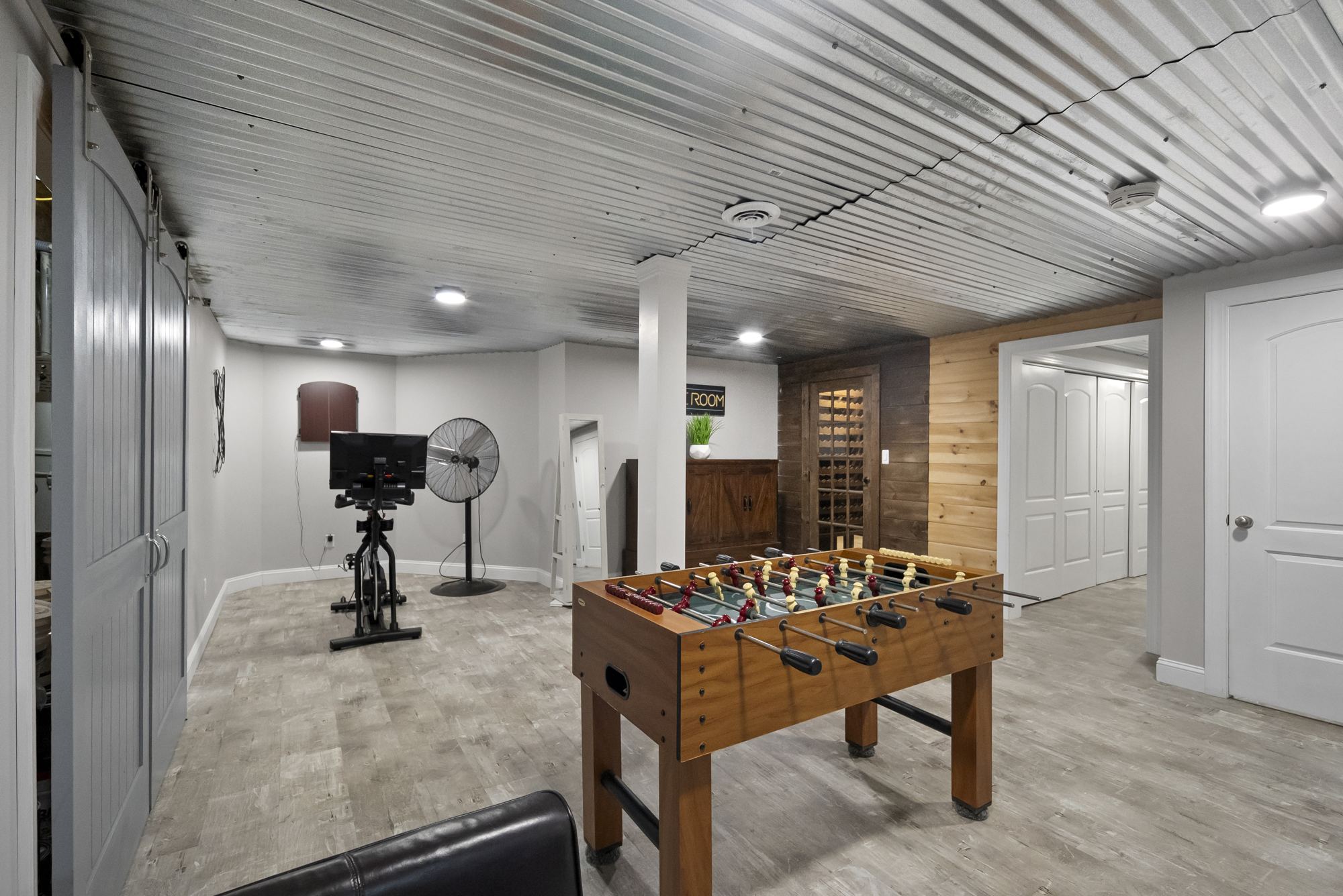Game room with foosball