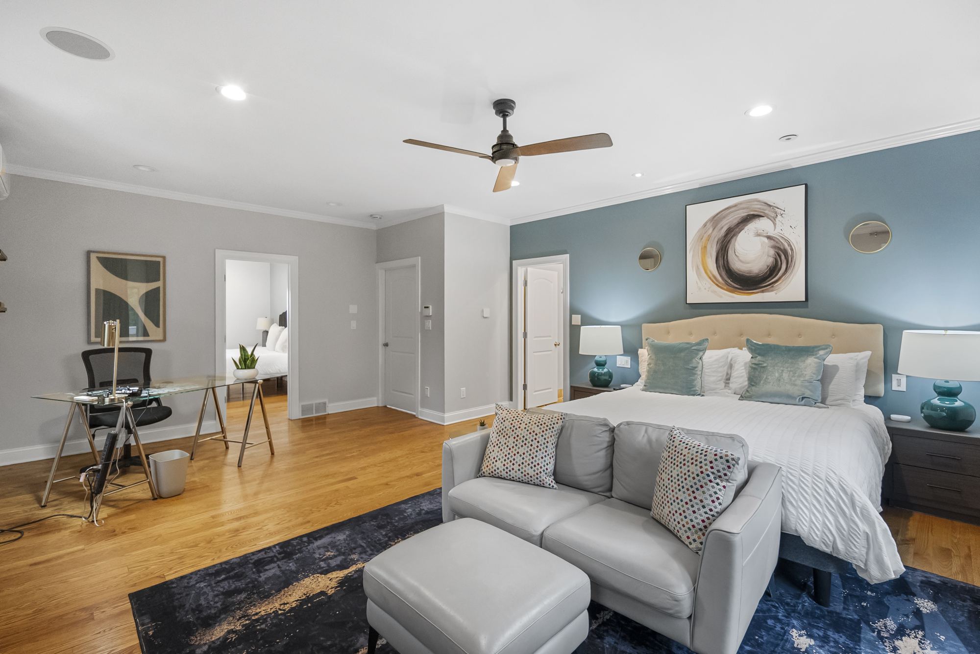 Primary suite with sitting area
